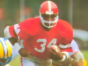 Star Player Football Art_Georgia Bulldogs Herschel Walker_Watercolor Style Football Poster Print